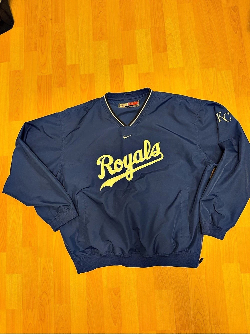 Nike Kansas City Royals Pullover Windbreaker Jacket MLB Blue Men's Large